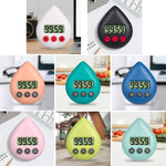 Promemoria per l'apprendimento degli studenti con timer elettronico a goccia d'acqua, White, Black, Orange, Green, Blue, Light Pink, Yellow Green, Light Green