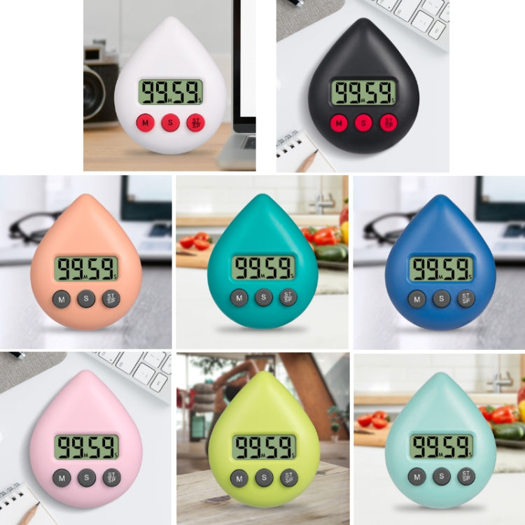 Promemoria per l'apprendimento degli studenti con timer elettronico a goccia d'acqua, White, Black, Orange, Green, Blue, Light Pink, Yellow Green, Light Green