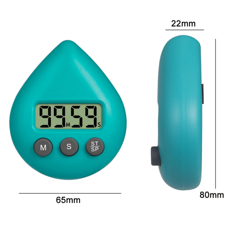 Promemoria per l'apprendimento degli studenti con timer elettronico a goccia d'acqua, White, Black, Orange, Green, Blue, Light Pink, Yellow Green, Light Green