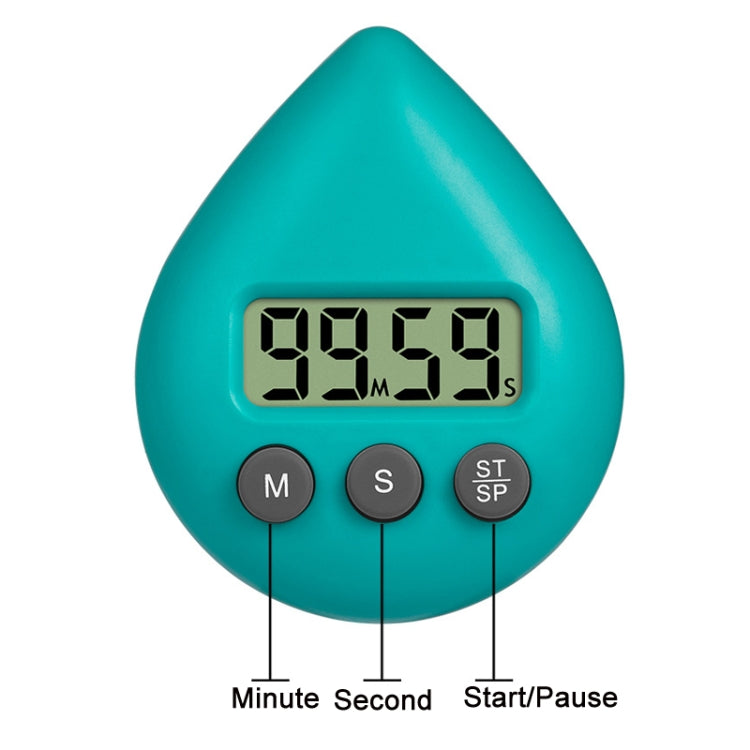 Promemoria per l'apprendimento degli studenti con timer elettronico a goccia d'acqua, White, Black, Orange, Green, Blue, Light Pink, Yellow Green, Light Green