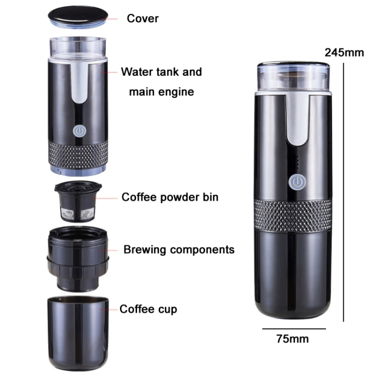 Macchina da caffè wireless portatile completamente automatica, Black