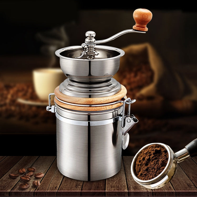 Macinacaffè a manovella in acciaio inossidabile per uso domestico, Hand Crank