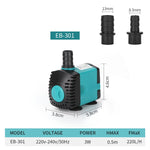 Acquario sommergibile pompa acqua fontana filtro stagno per pesci, spina europea, EB-301 3W, EB-302 6W, EB-303 10W, EB-304 15W, EB-305 25W, EB-306 35W, EB-307 50W, EB-308 60W