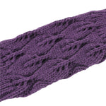 Inverno uomo e donna lavorato a maglia foglie jacquard in bicicletta caldi guanti di lana senza dita, Purple, Black, White, Jujube, Shallow Gray, Coffee, Deep Gray