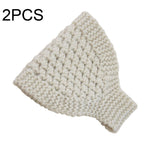 2 pezzi Fascia per capelli lavorata a maglia Protezione per le orecchie calda Copricapo allargato Accessori per capelli, Creamy-white, Dark Gray, Light Grey, Black, Red, Pink, Khaki, Cream Color
