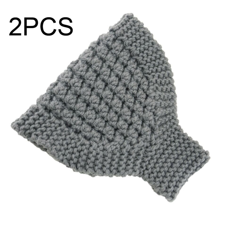 2 pezzi Fascia per capelli lavorata a maglia Protezione per le orecchie calda Copricapo allargato Accessori per capelli, Creamy-white, Dark Gray, Light Grey, Black, Red, Pink, Khaki, Cream Color