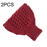 2 pezzi Fascia per capelli lavorata a maglia Protezione per le orecchie calda Copricapo allargato Accessori per capelli, Creamy-white, Dark Gray, Light Grey, Black, Red, Pink, Khaki, Cream Color