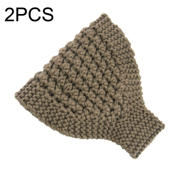 2 pezzi Fascia per capelli lavorata a maglia Protezione per le orecchie calda Copricapo allargato Accessori per capelli, Creamy-white, Dark Gray, Light Grey, Black, Red, Pink, Khaki, Cream Color