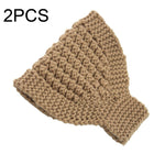 2 pezzi Fascia per capelli lavorata a maglia Protezione per le orecchie calda Copricapo allargato Accessori per capelli, Creamy-white, Dark Gray, Light Grey, Black, Red, Pink, Khaki, Cream Color