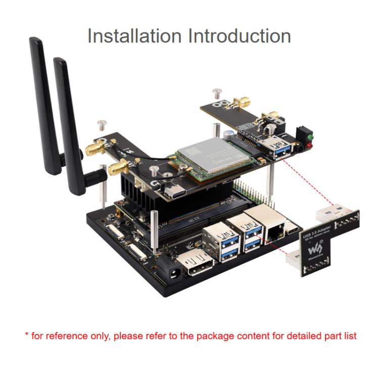 Modulo Waveshare SIM7600G-H-M.2 4G per Jetson Orin, supporta la comunicazione 4G/3G/2G e il posizionamento GNSS, con copertura globale., 32257