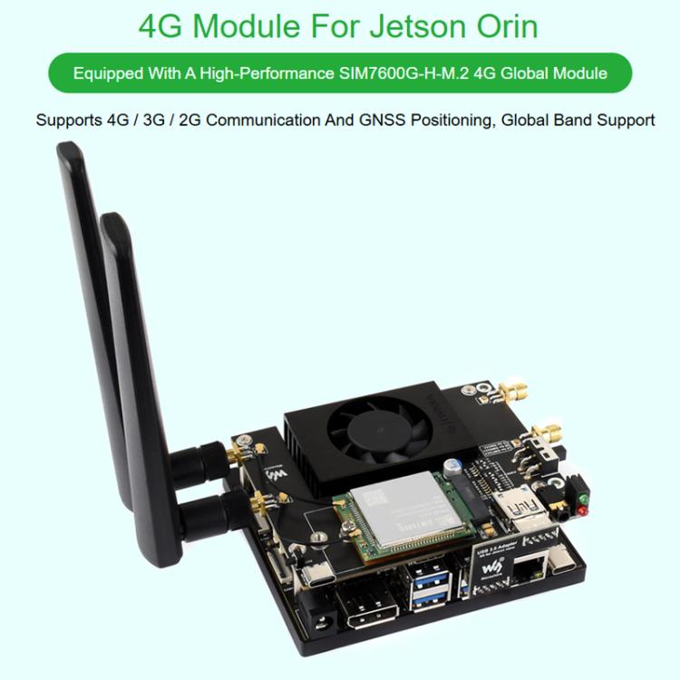 Modulo Waveshare SIM7600G-H-M.2 4G per Jetson Orin, supporta la comunicazione 4G/3G/2G e il posizionamento GNSS, con copertura globale., 32257