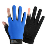 1 paio QX0008 Protezione solare per esterni Guanti da pesca a due dita esposti antiscivolo, Free Size