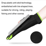 1 paio QX0008 Protezione solare per esterni Guanti da pesca a due dita esposti antiscivolo, Free Size