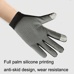 1 paio QX0002 Touch screen per protezione solare sportiva Guanti da ciclismo antiurto resistenti all'usura antiscivolo, L