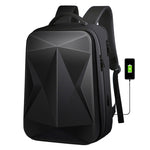 160 Zaino per laptop impermeabile in ABS di grande capacità con porta di ricarica USB, Light Grey, Black