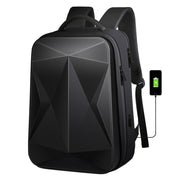 160 Zaino per laptop impermeabile in ABS di grande capacità con porta di ricarica USB, Light Grey, Black