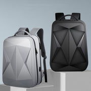 160 Zaino per laptop impermeabile in ABS di grande capacità con porta di ricarica USB, Light Grey, Black