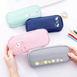 Borsa portaoggetti per cancelleria per studenti di grande capacità in tessuto Oxford da 2 pezzi, Peach, Strawberry, Lemon, Avocado