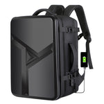 Zaino rigido espandibile impermeabile di grande capacità con foro di ricarica USB, 161 Light Grey, 161 Black, 161 Dark Gray, 162 Black, 162 Deep Gray, 162 Light Gray