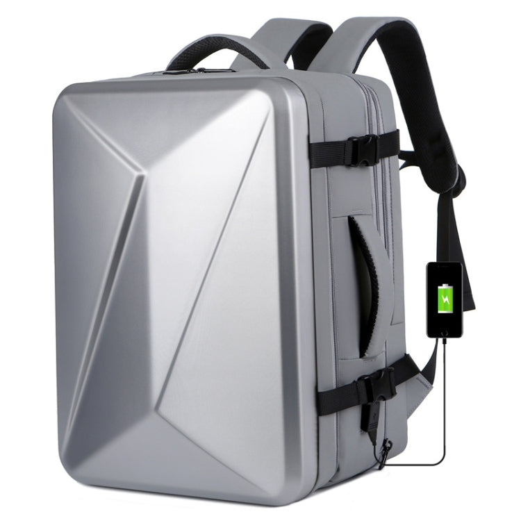 Zaino rigido espandibile impermeabile di grande capacità con foro di ricarica USB, 161 Light Grey, 161 Black, 161 Dark Gray, 162 Black, 162 Deep Gray, 162 Light Gray