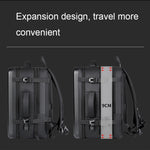 Zaino rigido espandibile impermeabile di grande capacità con foro di ricarica USB, 161 Light Grey, 161 Black, 161 Dark Gray, 162 Black, 162 Deep Gray, 162 Light Gray