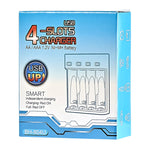 Caricabatterie USB 4 slot per batterie AA/AAA 1.2V