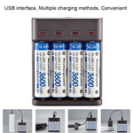 Caricabatterie USB 4 slot per batterie AA/AAA 1.2V