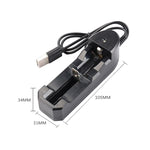 Caricatore USB singolo per batterie al litio 18650
