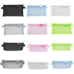 10PCS Hechooses D033 Borsa per penna portatile per esami in rete trasparente, stile:, Square (Black), Square (White), Square (Gray), Square (Pink), Square (Blue), Square (Green), Triangle (Black), Triangle (White), Triangle (Gray), Triangle (Pink)     ...