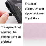 10PCS Hechooses D033 Borsa per penna portatile per esami in rete trasparente, stile:, Square (Black), Square (White), Square (Gray), Square (Pink), Square (Blue), Square (Green), Triangle (Black), Triangle (White), Triangle (Gray), Triangle (Pink)     ...