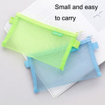 10PCS Hechooses D033 Borsa per penna portatile per esami in rete trasparente, stile:, Square (Black), Square (White), Square (Gray), Square (Pink), Square (Blue), Square (Green), Triangle (Black), Triangle (White), Triangle (Gray), Triangle (Pink)     ...