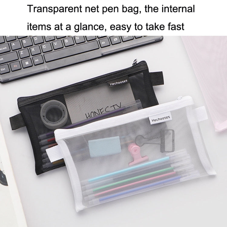 10PCS Hechooses D033 Borsa per penna portatile per esami in rete trasparente, stile:, Square (Black), Square (White), Square (Gray), Square (Pink), Square (Blue), Square (Green), Triangle (Black), Triangle (White), Triangle (Gray), Triangle (Pink)     ...
