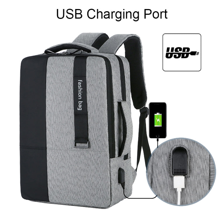 140 Zaino per laptop per pendolari aziendali di grande capacità con interfaccia di ricarica USB, Red, Blue, Black, Grey