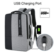 140 Zaino per laptop per pendolari aziendali di grande capacità con interfaccia di ricarica USB, Red, Blue, Black, Grey