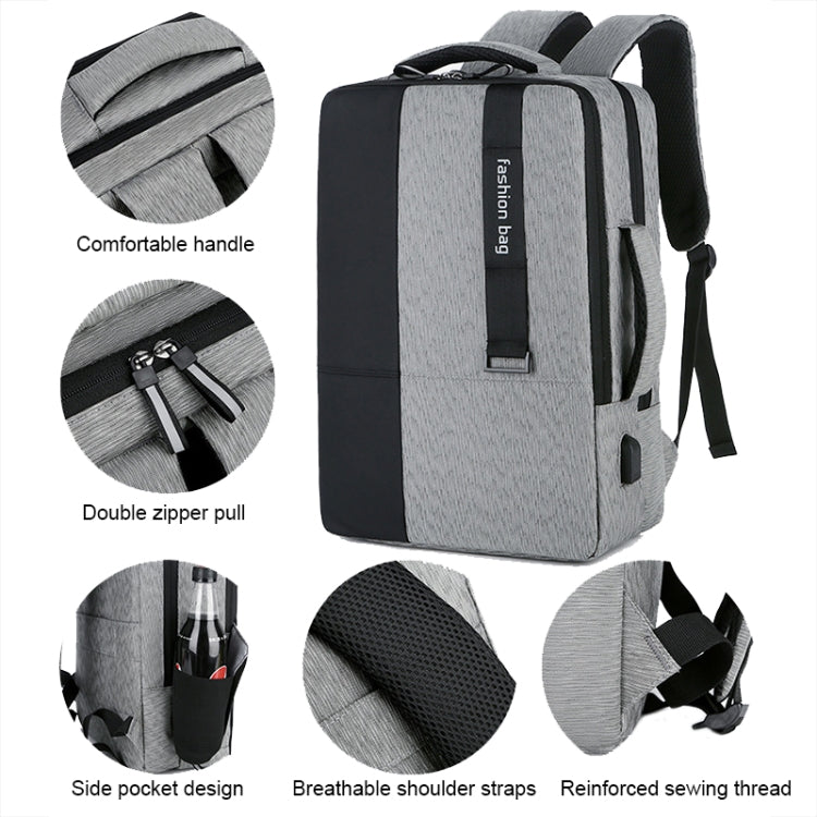 140 Zaino per laptop per pendolari aziendali di grande capacità con interfaccia di ricarica USB, Red, Blue, Black, Grey