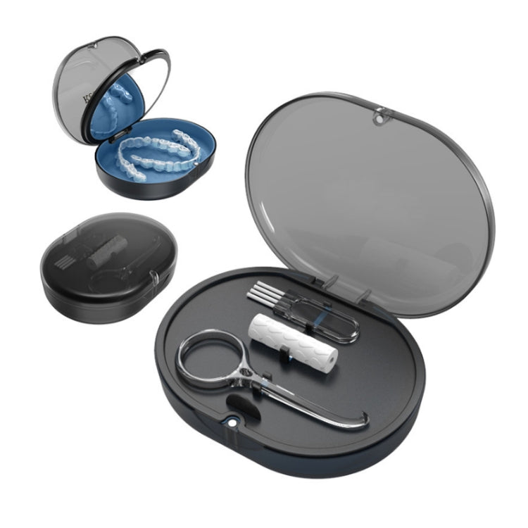 Supporto magnetico per bretelle Beauty Mirror Storage Box con colla da masticare, Black, Navy