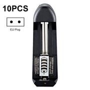 10 PCS Alimentatore a inserimento diretto a slot singolo BMAX 18650 Caricabatteria al litio, Single Slot EU Plug(Black), Single Slot US Plug(Black)
