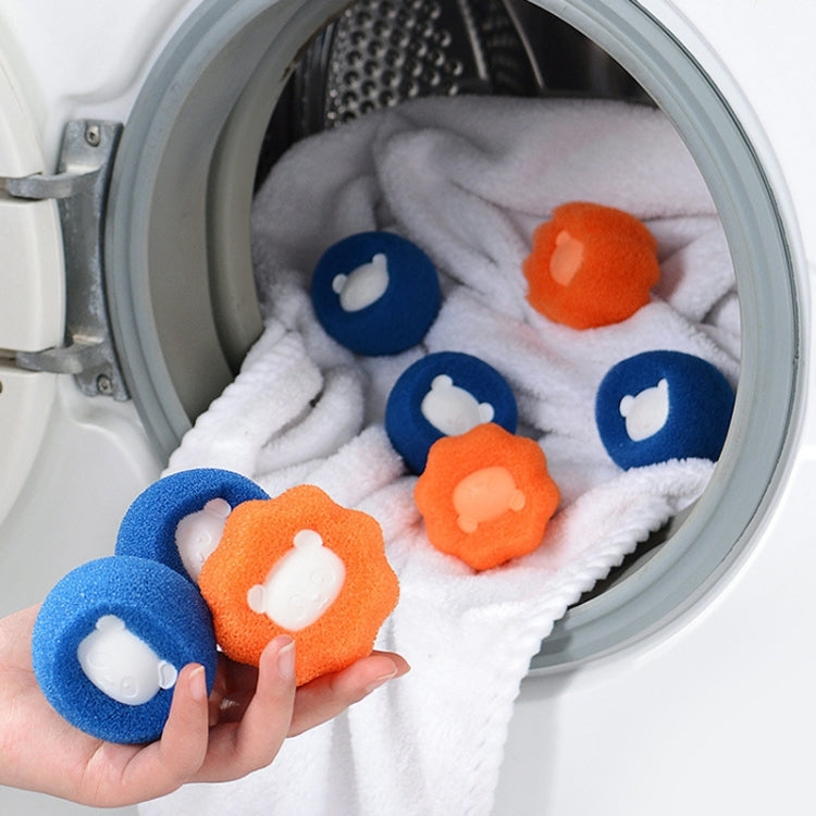 20 PCS Lavatrice Sfera per bucato Decontaminazione Depilazione Sfera di pulizia anti-avvolgimento, Bear Blue, Bear Orange
