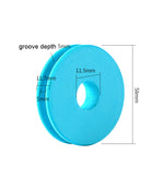 100 PCS ZX07 Bobina principale in schiuma rinforzata con mulinello da pesca, Foam Main Spool Blue, Foam Main Spool Yellow