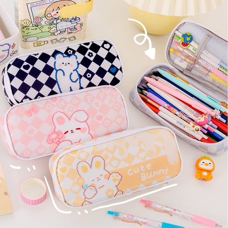 A22 Borsa per cancelleria a forma di simpatico cartone animato di grande capacità, Black, Pink, Yellow, Blue