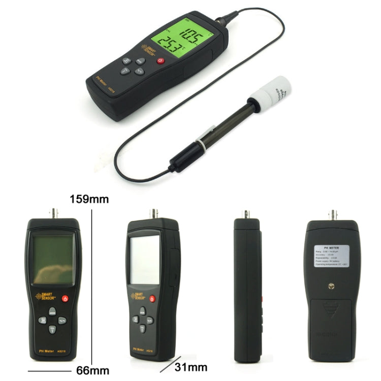Tester PH Acquario Smart Sensor AS218 con display LCD