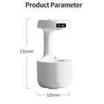 W1 LED Smart Display Umidificatore a goccia d'acqua antigravitazionale, W1