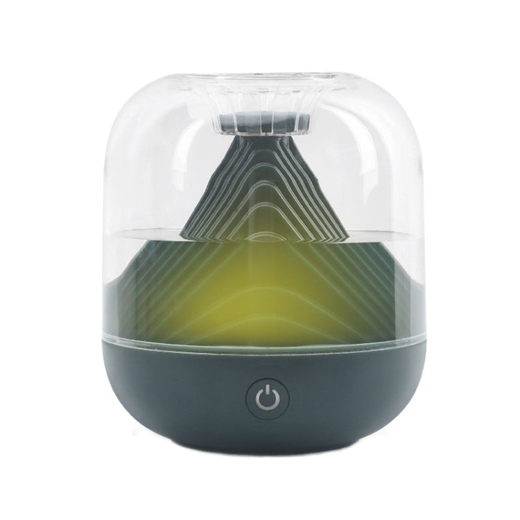 FX-039 Umidificatore a luce ambientale con ricarica USB Mini umidificatore wireless da montagna, Green, White, Wine Red
