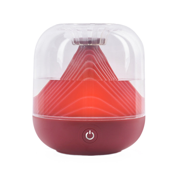 FX-039 Umidificatore a luce ambientale con ricarica USB Mini umidificatore wireless da montagna, Green, White, Wine Red