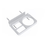 Mensola da bagno con staffa per montaggio a parete per asciugacapelli 2 in 1, White, Black
