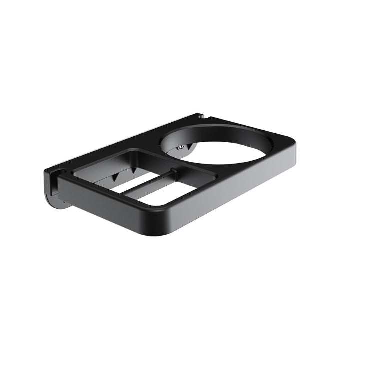 Mensola da bagno con staffa per montaggio a parete per asciugacapelli 2 in 1, White, Black