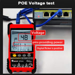 Tester per cavi di rete regolabile e ricaricabile POE