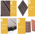 Pavimento per giunzioni anticorrosione impermeabile in legno di plastica per esterni, Coffee, Grey, Apricot Yellow, Tea Color, Rosewood, Black