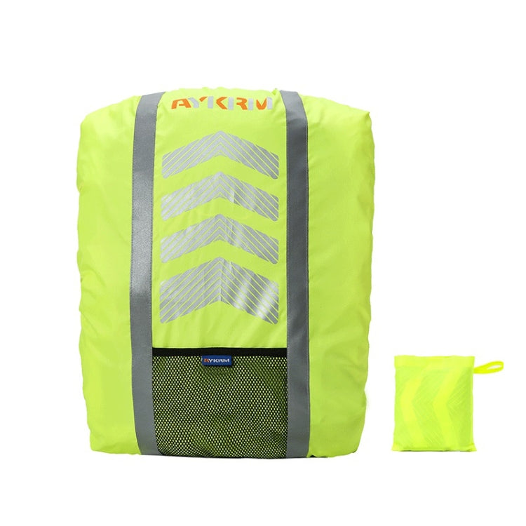 AYKRM AS6-007 Zaino da ciclismo Copertura impermeabile riflettente antipolvere, Fluorescent Red, Fluorescent Green