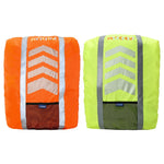 AYKRM AS6-007 Zaino da ciclismo Copertura impermeabile riflettente antipolvere, Fluorescent Red, Fluorescent Green